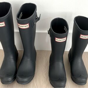 Kids Hunter Boots Size 13 and Size 2. Gently used. Great Condition.